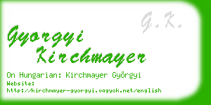 gyorgyi kirchmayer business card