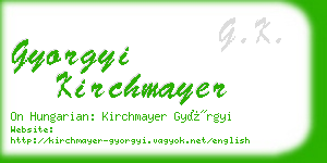 gyorgyi kirchmayer business card
